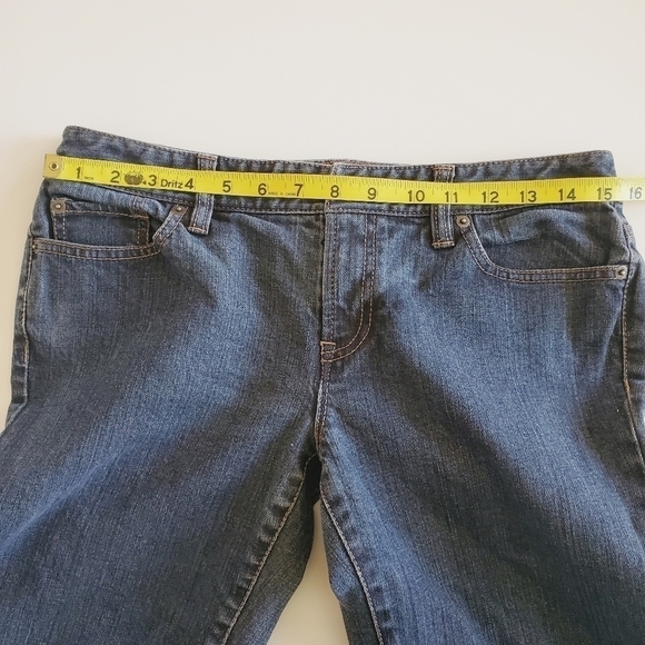 7160 * Ann Taylor Loft Slim Boot Jeans Dark Wash Denim Size 6P - Picture 8 of 13